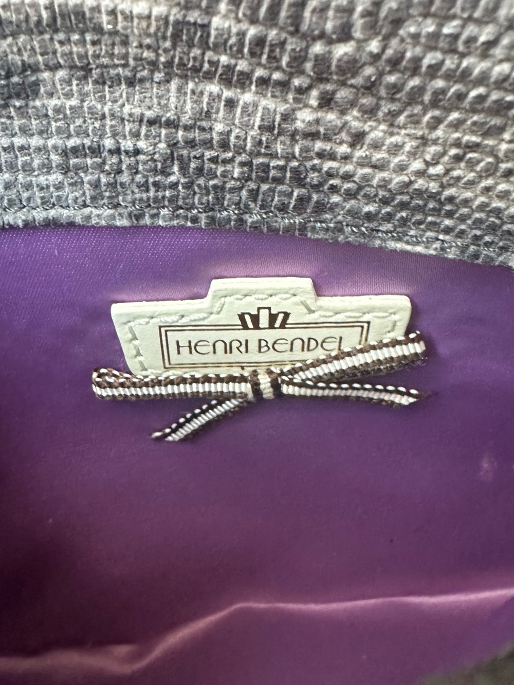Henri Bendel "The Deb" Leather Wristlet/Clutch Asymmetrical Flap- Snake Print - Picture 5 of 8